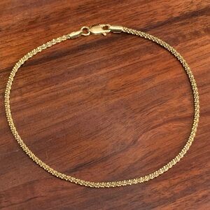 CW gold tone very thin minimalist bracelet